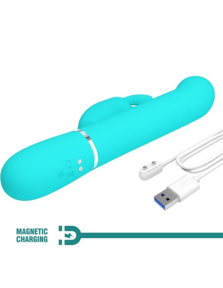 PRETTY LOVE VIBRADOR COALE RABBIT PERLAS VERDE AGUA
