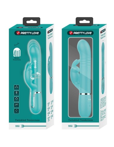 PRETTY LOVE VIBRADOR COALE RABBIT PERLAS VERDE AGUA