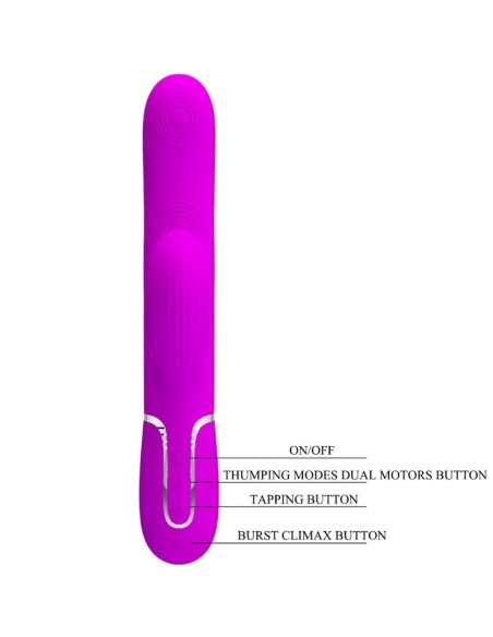 PRETTY LOVE PERLITA VIBRADOR PUNTO G 3 EN 1 MULTIFUNCION VIOETA