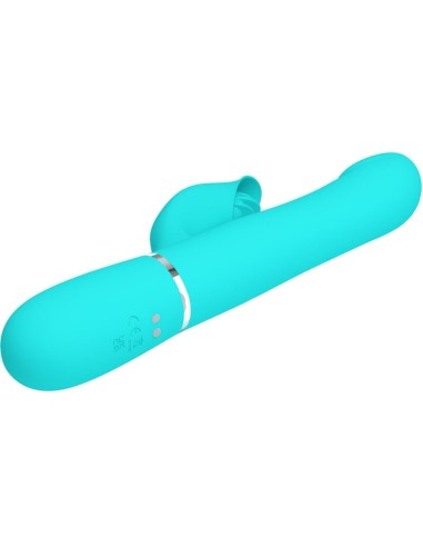 PRETTY LOVE VIBRADOR RABBIT PERLAS VERDE AGUA