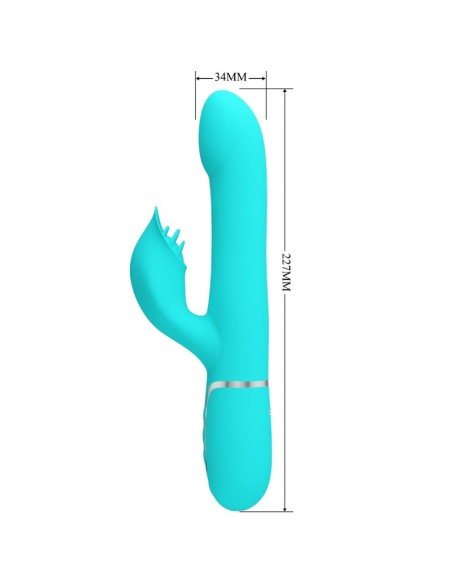 PRETTY LOVE VIBRADOR RABBIT PERLAS VERDE AGUA