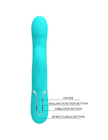 PRETTY LOVE VIBRADOR RABBIT PERLAS VERDE AGUA
