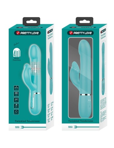 PRETTY LOVE VIBRADOR RABBIT PERLAS VERDE AGUA
