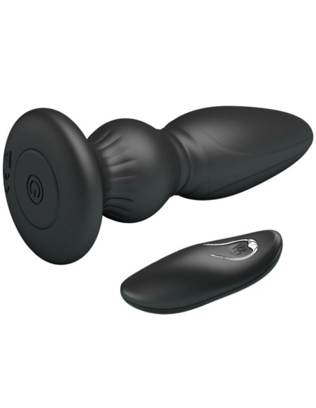 MR PLAY VIBRADOR POTENTE CONTROL REMOTO ANAL PLUG NEGRO