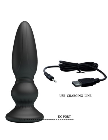 MR PLAY VIBRADOR POTENTE CONTROL REMOTO ANAL PLUG NEGRO