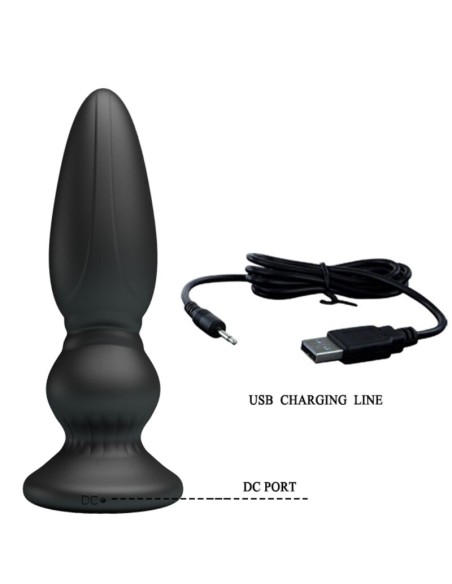 MR PLAY VIBRADOR POTENTE CONTROL REMOTO ANAL PLUG NEGRO