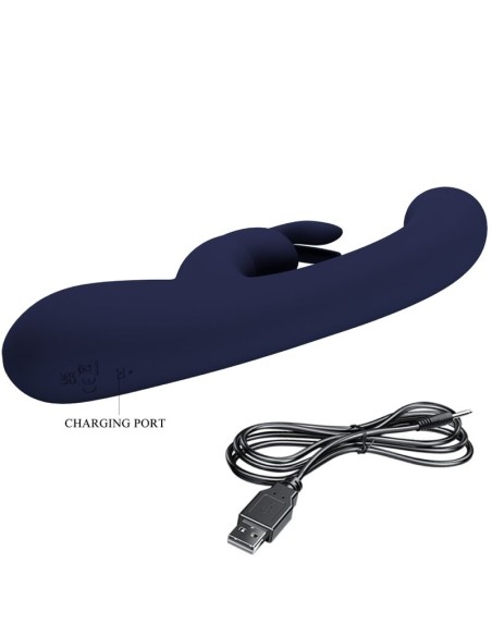 PRETTY LOVE LAMAR VIBRADOR RABBIT PUNTO G AZUL