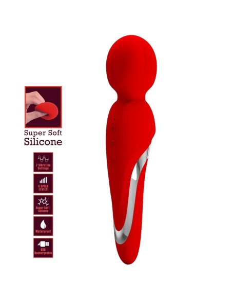 PRETTY LOVE WALTER VIBRADOR WAND ROJO