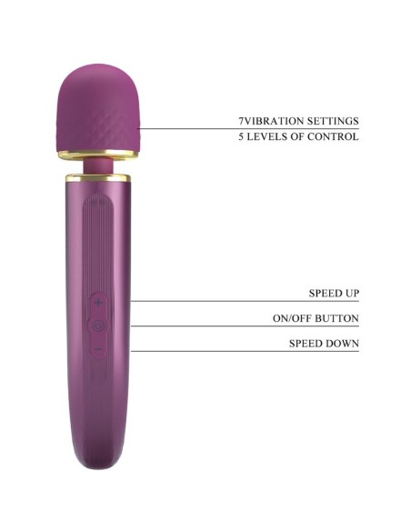 PRETTY LOVE MASAJEADOR 7 MODOS VIBRACION LILA