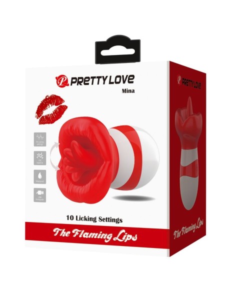 PRETTY LOVE MINA ESTIMULADOR LENGUA ROJO CLARO