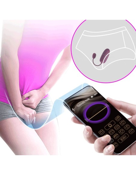 PRETTY LOVE NYMPH HUEVO VIBRADOR CONTROLADO POR APP LILA