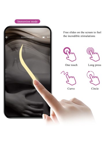 PRETTY LOVE NYMPH HUEVO VIBRADOR CONTROLADO POR APP LILA