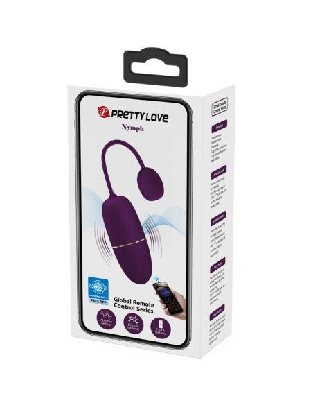 PRETTY LOVE NYMPH HUEVO VIBRADOR CONTROLADO POR APP LILA
