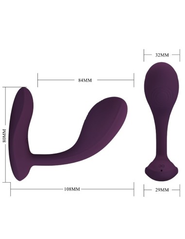 PRETTY LOVE BAIRD G SPOT 12 VIBRACIONES RECARGABLE LILA APP