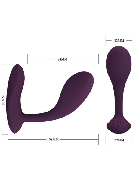 PRETTY LOVE BAIRD G SPOT 12 VIBRACIONES RECARGABLE LILA APP