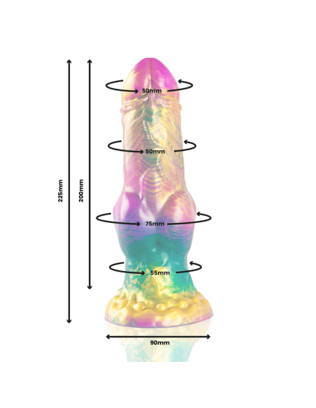 EPIC IRIS DILDO CON TESTICULOS ARCOIRIS DE PLACER