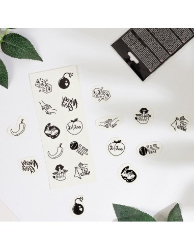 SECRET PLAY SET DE 10 TATTOOS TEMPORALES SPICY COLLECTION