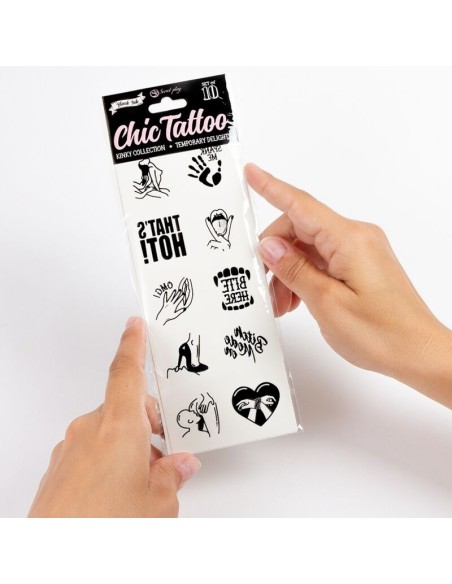 SECRET PLAY SET DE 10 TATTOOS TEMPORALES KINKY COLLECTION