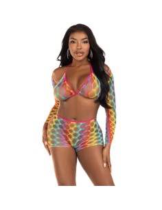 LEG AVENUE SET TRES PIEZAS MULTICOLOR