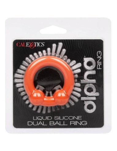 CALIFORNIA EXOTICS ALPHA ANILLO DOBLE BOLA NARANJA