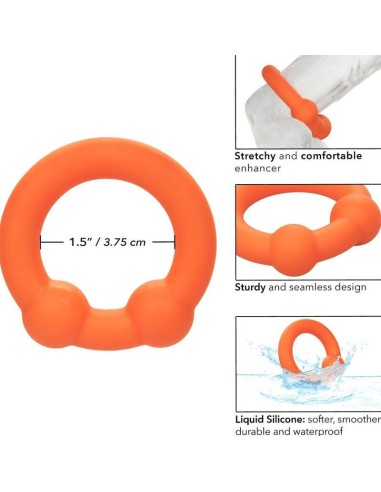 CALIFORNIA EXOTICS ALPHA ANILLO DOBLE BOLA NARANJA