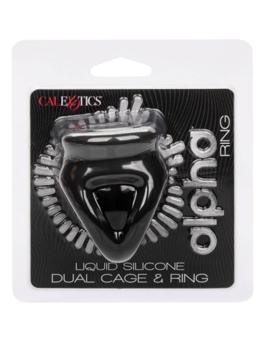 CALIFORNIA EXOTICS ALPHA ANILLO DE JAULA DOBLE NEGRO