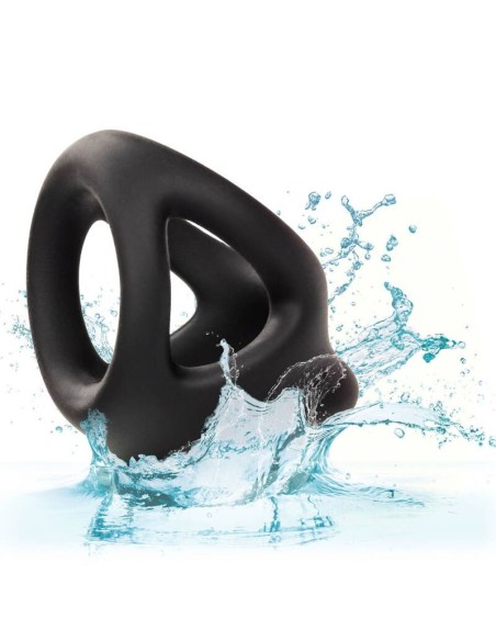 CALIFORNIA EXOTICS ALPHA ANILLO DE JAULA DOBLE NEGRO