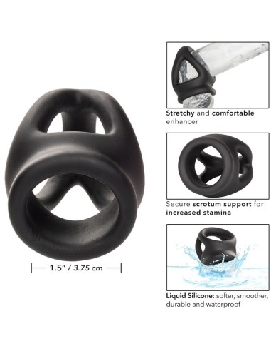 CALIFORNIA EXOTICS ALPHA ANILLO DE JAULA DOBLE NEGRO