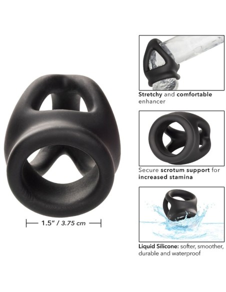 CALIFORNIA EXOTICS ALPHA ANILLO DE JAULA DOBLE NEGRO