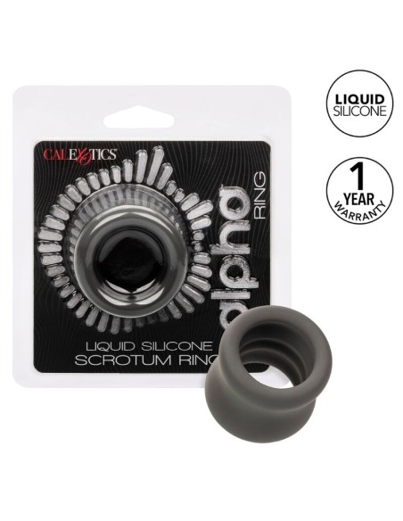 CALIFORNIA EXOTICS ALPHA ANILLO EXTENSION ESCROTO DOBLE NEGRO