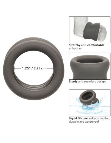 CALIFORNIA EXOTICS ALPHA ANILLO EXTENSION ESCROTO DOBLE NEGRO