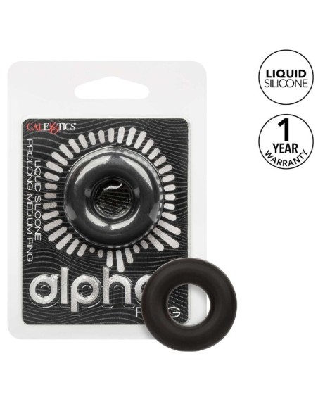 CALIFORNIA EXOTICS ALPHA ANILLO PROLONG MEDIO NEGRO