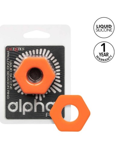 CALIFORNIA EXOTICS ALPHA ANILLO PROLONG SEXGONO NARANJA