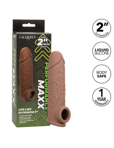CALIFORNIA EXOTICS PERFORMANCE MAXX EXTENSION REALISTA 7 PIEL MORENO