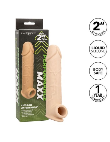 CALIFORNIA EXOTICS PERFORMANCE MAXX EXTENSION REALISTA 8 PIEL CLARO
