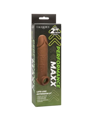 CALIFORNIA EXOTICS PERFORMANCE MAXX EXTENSION REALISTA 8 PIEL MORENO
