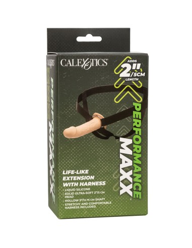 CALIFORNIA EXOTICS PERFORMANCE MAXX EXTENSION REALISTA CON ARNES PIEL CLARO