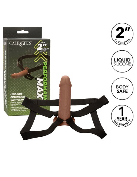 CALIFORNIA EXOTICS PERFORMANCE MAXX EXTENSION REALISTA CON ARNES PIEL MORENO