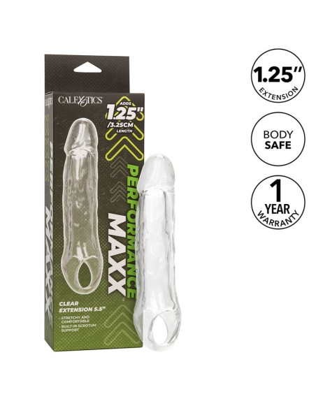 CALIFORNIA EXOTICS PERFORMANCE MAXX EXTENSION CLARA 55 TRANSPARENTE