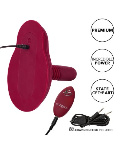 CALIFORNIA EXOTICS RIDER MASAJEADOR DOBLE MOTOR CONTROL REMOTO ROJO