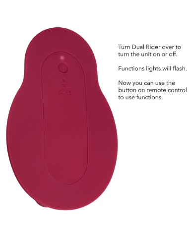 CALIFORNIA EXOTICS RIDER MASAJEADOR DOBLE MOTOR CONTROL REMOTO ROJO