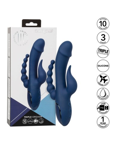 CALIFORNIA EXOTICS VIBRADOR TRIPLE ORGASM AZUL