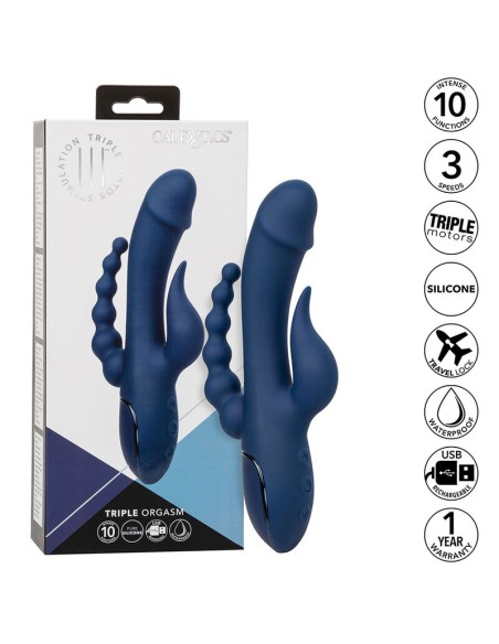 CALIFORNIA EXOTICS VIBRADOR TRIPLE ORGASM AZUL