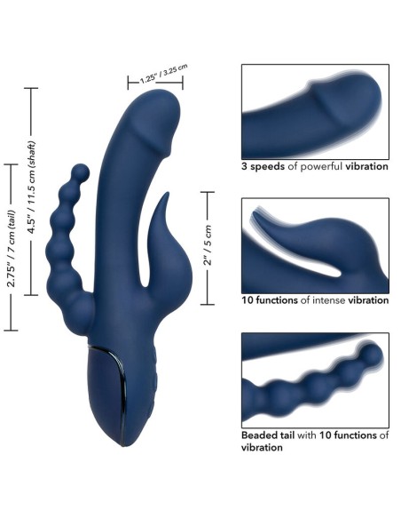 CALIFORNIA EXOTICS VIBRADOR TRIPLE ORGASM AZUL