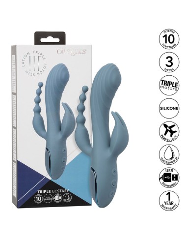 CALIFORNIA EXOTICS VIBRADOR TRIPLE EXTASIS GRIS