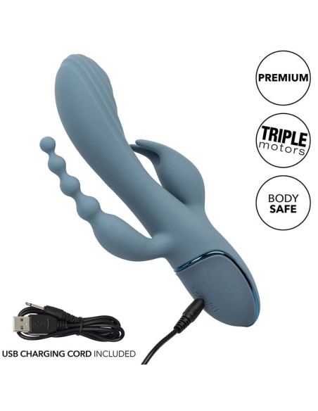 CALIFORNIA EXOTICS VIBRADOR TRIPLE EXTASIS GRIS