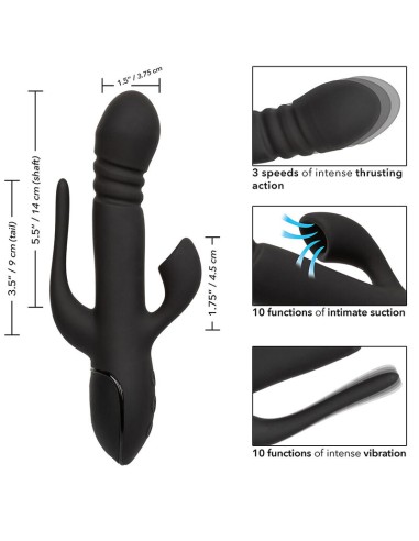 CALIFORNIA EXOTICS VIBRADOR TRIPLE EUPHORIA NEGRO