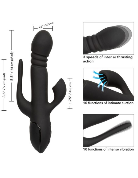 CALIFORNIA EXOTICS VIBRADOR TRIPLE EUPHORIA NEGRO