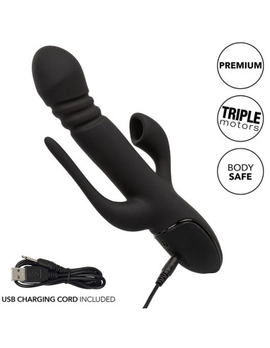 CALIFORNIA EXOTICS VIBRADOR TRIPLE EUPHORIA NEGRO