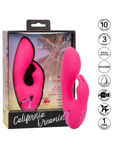 CALIFORNIA EXOTICS SO CAL SUSHINE VIBRATOR RABBIT FUCSIA BY CALIFORNIA DREAMING